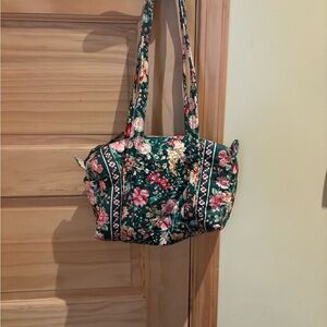 Vintage Vera Bradley “Springtime” Kelly Green Floral Shoulder Bag